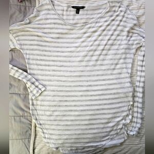 Banana Republic Striped Gray Women's Top Size XS